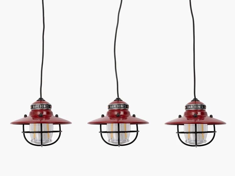Barebones Edison String Lights 3 Pack Red 3 Barebones Edison String Lights 3 Pack Red