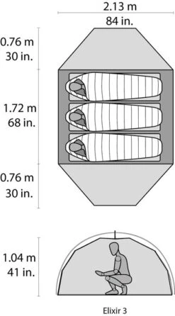 Msr Elixir 3 Tent - Green V2 Trekkerstent -Campingwinkel 3519065 67529 msr elixir 3 tent green v2 trekkerstent 50