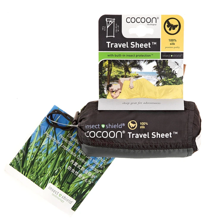 Cocoon Travel Sheet Insect Shield 100% Silk Lakenzak 3 Cocoon Travel Sheet Insect Shield 100% Silk Lakenzak