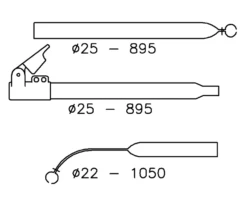 Campking Zak Voortentspanstok 25/22 Mm.210-275Cm+Qgalu Tentstok