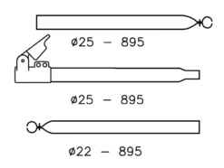 Campking Zak Verandastang 25/22 Mm.170-260 Cm+ Qg:Alu. Tentstok