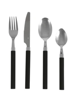 Bo-Camp Bestekset - 4-Delig - 1-Persoons - Zwart