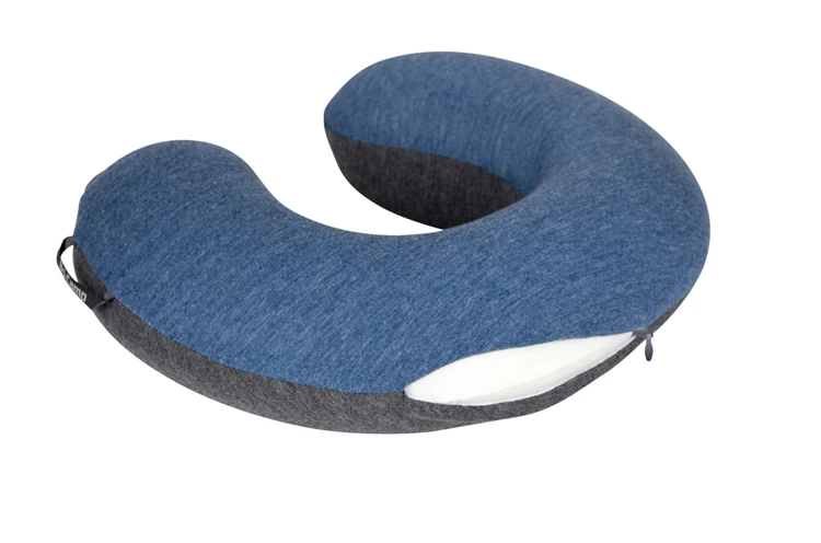 Bo-Camp - Nekkussen - Memoryfoam - Blauw/Antraciet Kussen 5 Bo-Camp - Nekkussen - Memoryfoam - Blauw/Antraciet Kussen - Afbeelding 3