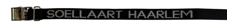 Arno - Bindriemen Met Tekst "Soellaart Haarlem" - 2 Stuks - 100 X 1,8 Cm - Zwart 4 Arno - Bindriemen Met Tekst "Soellaart Haarlem" - 2 Stuks - 100 X 1,8 Cm - Zwart - Afbeelding 2