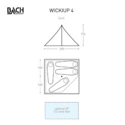 Bach Wickiup 4 Tipitent -Campingwinkel 5626844 7615523298761 2
