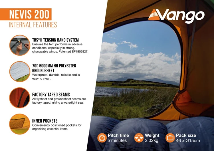 Vango Nevis 200 Trekkerstent 6 Vango Nevis 200 Trekkerstent - Afbeelding 4