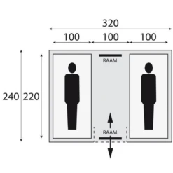 Safarica Chicco 2 Vis-A-Vis Tent -Campingwinkel 7571120 8717437037616 3