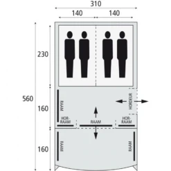 Safarica Indian Hills 310 Familietent -Campingwinkel 7571401 8717437042368 2