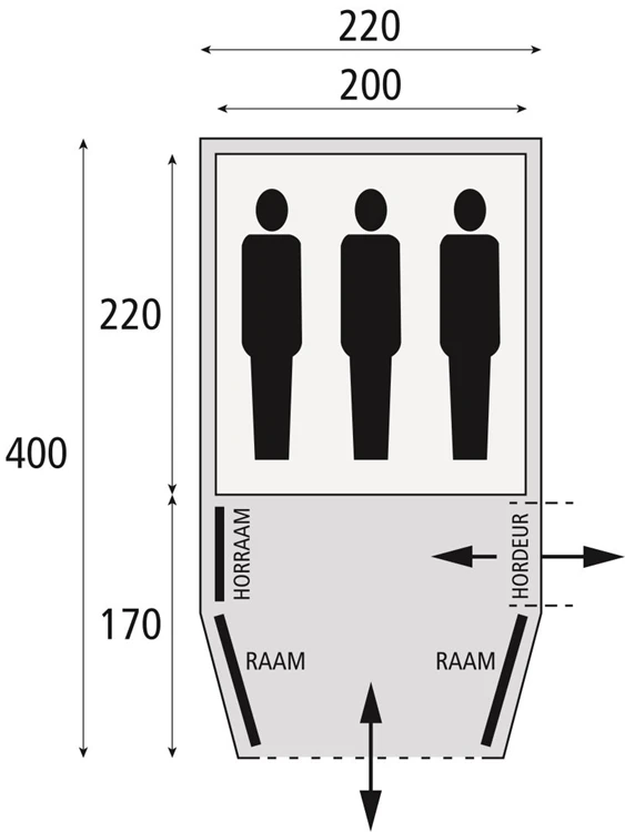 Safarica Blackhawk 220 Bijzettent 4 Safarica Blackhawk 220 Bijzettent - Afbeelding 2