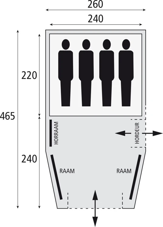 Safarica Blackhawk 260 Familietent 8 Safarica Blackhawk 260 Familietent - Afbeelding 6